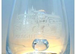 Bierkrug aus Glas Prag