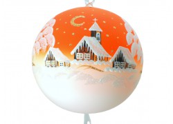 Vánoční koule 18cm oranžová decor zima