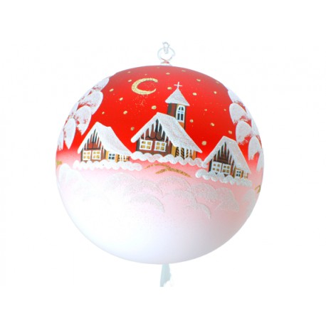 Christmas balls, 18cm, red www.sklenenevyrobky.cz