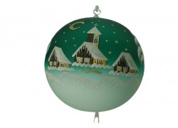 Weihnachtsbälle, 18 cm, grün www.sklenenevyrobky.cz