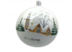Vánoční koule 12cm,  vánoční dekor, zlatá www.sklenenevyrobky.cz
