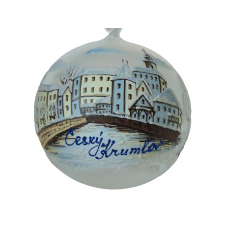 Vánoční koule 12 cm malba Český Krumlov