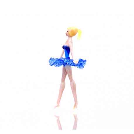 Figurine dancer-ballerinas in blue dress www.sklenenevyrobky.cz