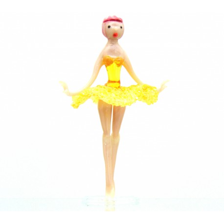 Figurine dancer-ballerinas in yellow dress www.sklenenevyrobky.cz