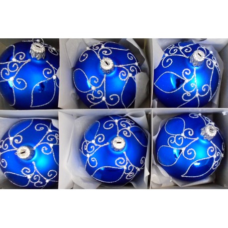 Christmas balls set of 6 pieces, balls 7 cm