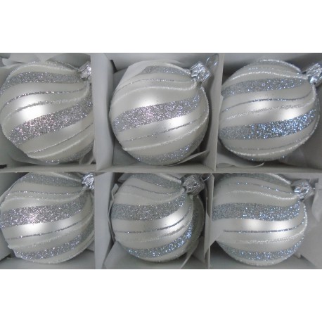 Christmas balls set of 6 pieces, balls 6 cm