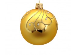 Vánoční koule 6 cm zlatý mat 3247