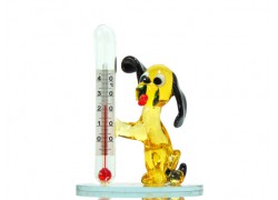 Dog with a thermometer www.sklenenevyrobky.cz