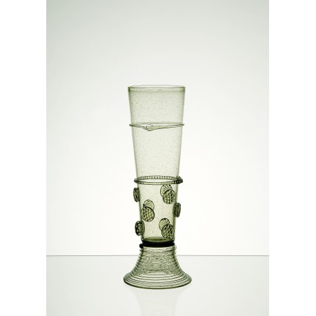 Glass cup C01 400ml / 230mm forest green glass  www.sklenenevyrobky.cz