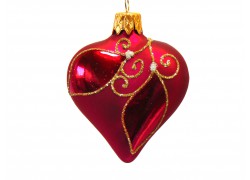 Christmas ornaments  Heart small www.sklenenevyrobky.cz