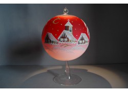 Kerzenkugel 15cm, in rot, aus Glas www.sklenenevyrobky.cz