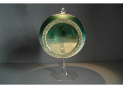 Candle ball 15cm, green www.sklenenevyrobky.cz