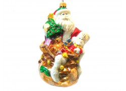 Santa Claus glass christmas ornament www.sklenenevyrobky.cz