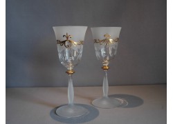 Wine glass, 2 pieces, for a festive toast www.sklenenevyrobky.cz