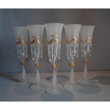 Glasses of champagne, 6 pcs, for festive toast  www.sklenenevyrobky.cz