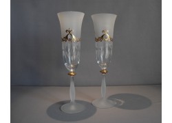 Gläser Champagner, 2 Stück, für festliche Toast  www.sklenenevyrobky.cz