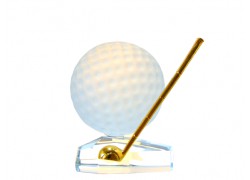 Golf ball with golf club  www.sklenenevyrobky.cz