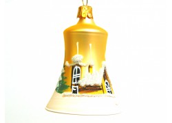 Christmas bell gold matt www.sklenenevyrobky.cz