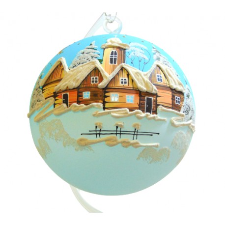 Christmas ball for candle 15cm, with stand www.sklenenevyrobky.cz