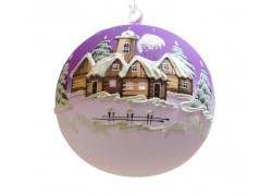 Weihnachtsball auf einer Kerze mit Ständer www.sklenenevyrobky.cz