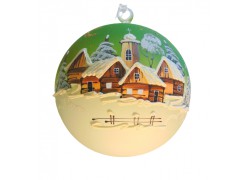 Christmas ball for candle 15cm, with stand www.sklenenevyrobky.cz