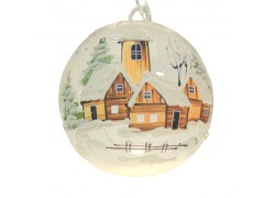 Christmas ball for candle 12cm, with stand www.sklenenevyrobky.cz