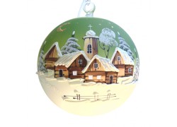 Christmas ball for candle 12cm, with stand www.sklenenevyrobky.cz
