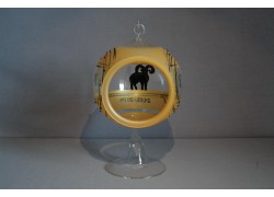 Balls on a candle 12cm, with a stand, zodiac sign Aries www.sklenenevyrobky.cz