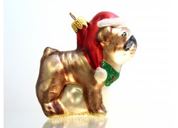 Vánoční ozdoba pes Buldog 0112
