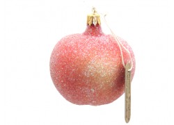 Christmas ornament, halved apple www.sklenenevyrobky.cz