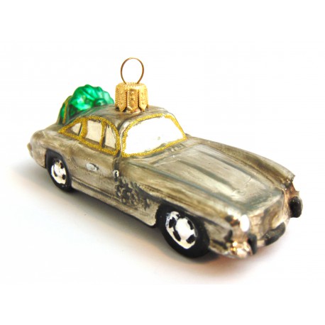 Christmas decoration Mercedes car with Christmas tree www.bohemia-glass-products.com