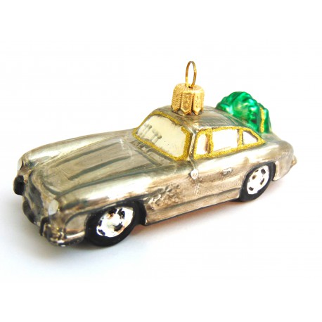 Christmas decoration Mercedes car with Christmas tree www.bohemia-glass-products.com