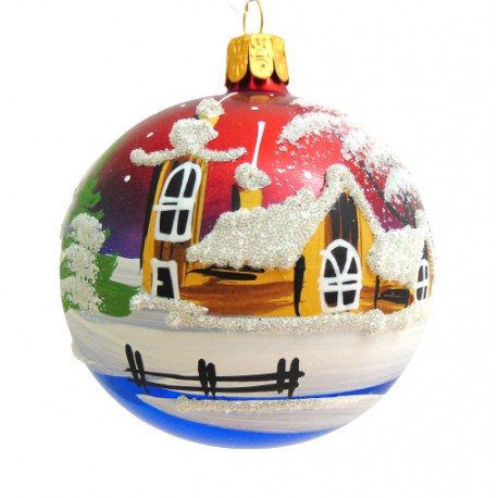 Christmas ball 8cm/6ks www.sklenenevyrobky.cz