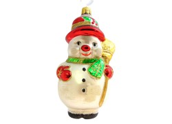 Christmas ornament, Snowman www.sklenenevyrobky.cz