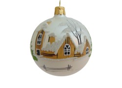 Vánoční ozdoba koule 8cm www.sklenenevyrobky.cz