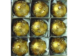 Christmas balls set of 9 pieces, balls 7 cm www.sklenenevyrobky.cz