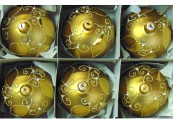 Christmas balls set of 6 pieces, balls 7 cm www.sklenenevyrobky.cz