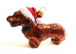Christmas glass ornament dog www.sklenenevyrobky.cz