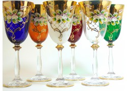 Glass Angela 250ml 6pcs enamelled wine glasses  www.sklenenevyrobky.cz