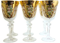 Glass Christine 220ml 6pcs enamelled wine glasses  www.sklenenevyrobky.cz