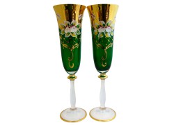 Glass Angela 190ml 2pcs enamelled Champagne glasses  www.sklenenevyrobky.cz