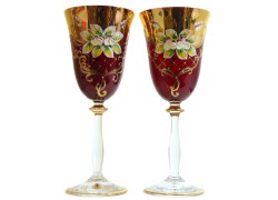 Glass Angela 250ml 2pcs enamelled wine glasses  www.sklenenevyrobky.cz