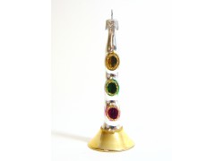 Trumpet- musical instrument glass christmas ornament www.sklenenevyrobky.cz