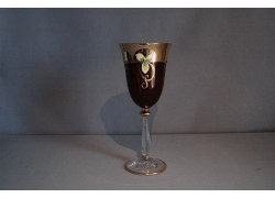 Weinglas 250 ml Emaille, vergoldet, rubinrot www.glas-produkte.com