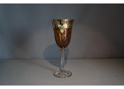 Weinglas 250 ml Emaille, vergoldet, titangelb www.glas-produkte.com