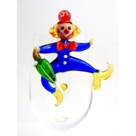 Clown hanging on a glass www.sklenenevyrobky.cz