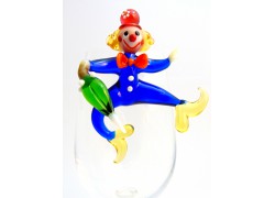Clown hanging on a glass www.sklenenevyrobky.cz
