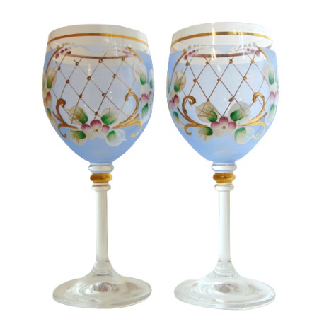 Glass Carmen 240ml 2pcs enamelled wine glasses www.sklenenevyrobky.cz