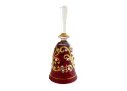 Bell decorated with cut chatons www.sklenenevyrobky.cz