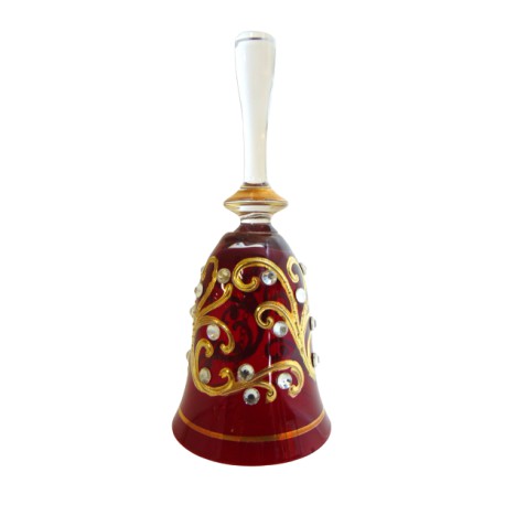 Bell decorated with cut chatons www.sklenenevyrobky.cz